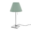 Luceplan - Costanzina Table Lamp With Base - comfort green/frame aluminium/foot 14cmx14cm