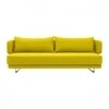 Softline - Jasper Sofa Bed - yellow/Felt fabric 847/incl. 2 cushions/Sofa fabric and pillowslip removable