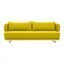 Softline - Jasper Schlafsofa - gelb/Stoff Filz 847/inkl. 2 Kissen/Sofa- und Kissenbezug abziehbar