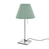 Luceplan - Costanzina - Lampe de table sur pied - vert d'eu/piètement en aluminium/pied 14cmx14cm