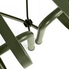 HAY Palissade Kollektion, Detailansicht von grünem Metall-Möbelstück im modernen Design für Außenbereich. - Palissade Dining Park Gartenbank Out/Out 2er Set