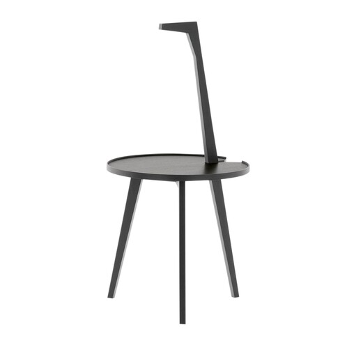 Cassina - Cicognino - Table d'appoint - frêne teinté noir/h: 80(40)cm