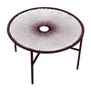 Moroso - Banjooli - Tafel - zwart/wit/handgebreide/PVC pootgeleiders/h 72cm/Ø 96cm/frame staal gelakt