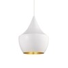 Tom Dixon - Beat Fat Pendelleuchte - weiß/messing/lackiert/Kabel weiß