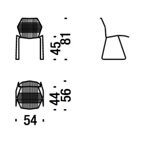 Moroso - Tropicalia - Chaise - dessin au trait