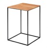 Zeus - Slim Irony Side Table  - natural/solid wood/frame copper black/L x W x H: 31 x 31 x 64cm