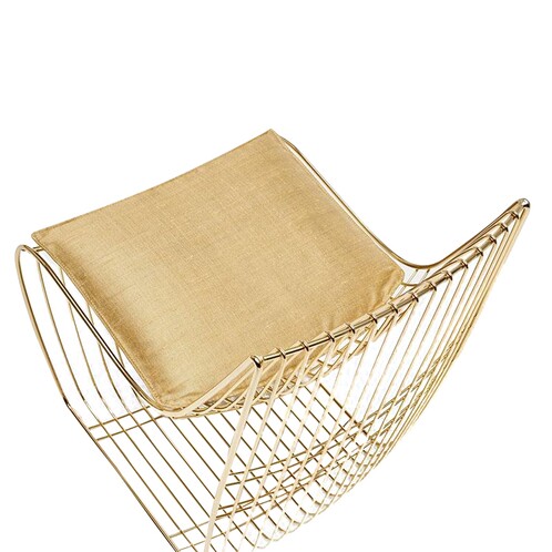 MDF Italia - Sign Filo Seat Cushion - gold/silk/removable