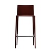 Arper - Norma 1713 Bar Stool - dark brown/leather/H x W x D; 100 x 47.52 x 52.5cm