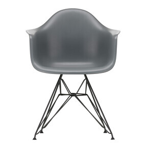 Vitra - Chaise avec accoudoirs Eames Plastic DAR RE noir