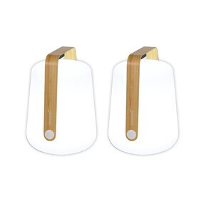 Fermob - Special Edition Balad Bamboo LED Leuchte mit Akku H 25cm 2er Set