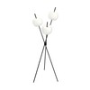 Kundalini - Kushi LED - Lampadaire H 140cm - blanc/opaque/structure noire/Ø 56cm/2700K/1900lm