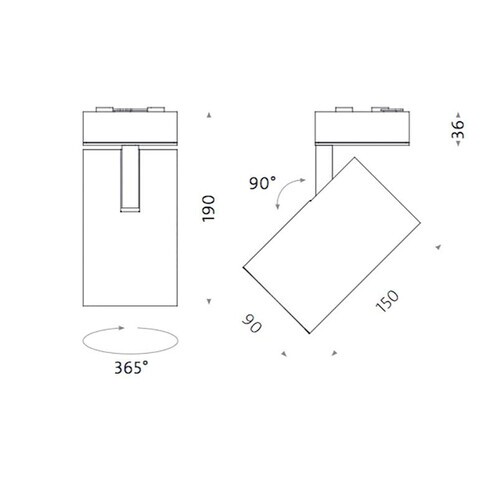 Mawa Design - Seventies LED - Projecteur - dessin au trait