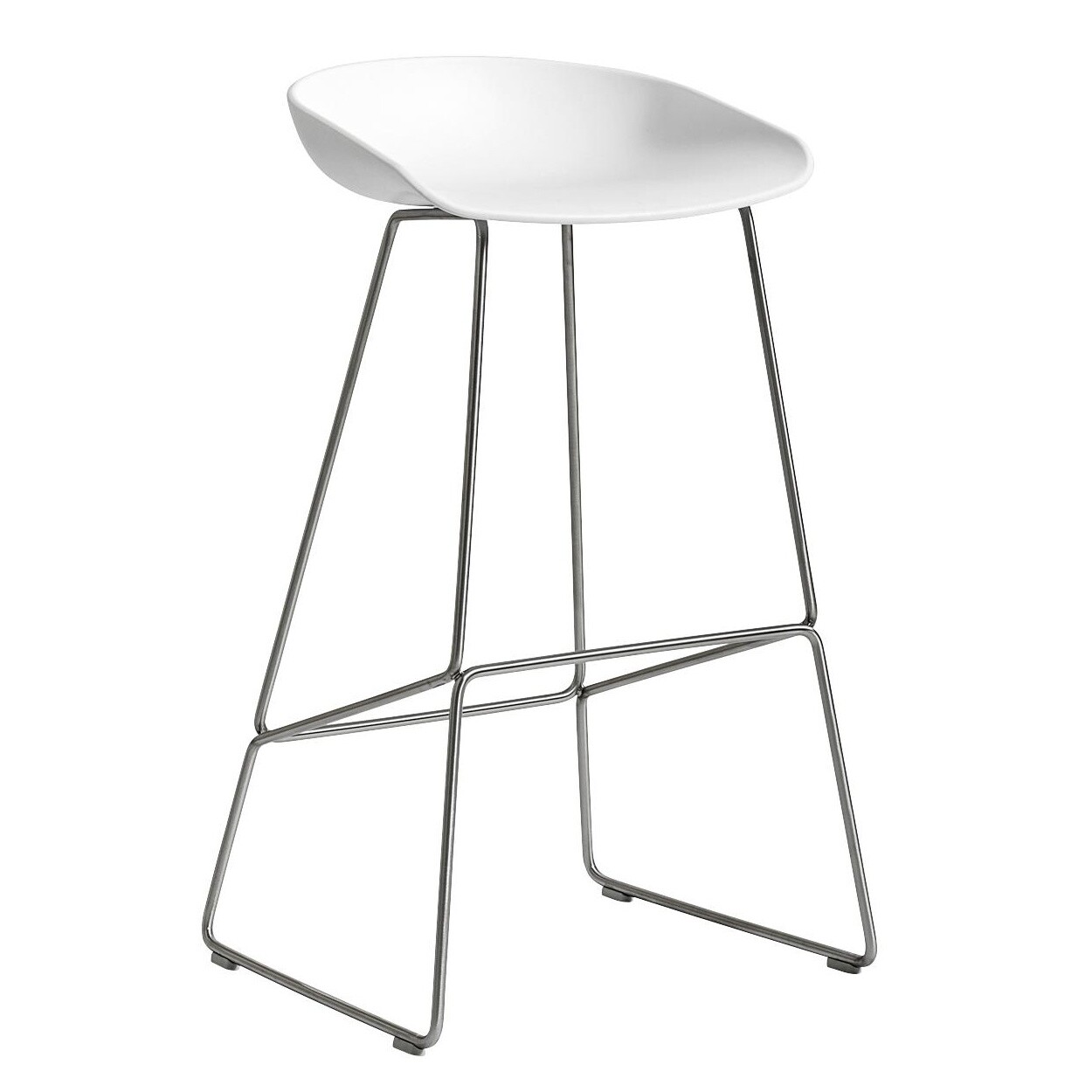ejendom mentalitet tvilling HAY About a Stool AAS 38 Bar Stool High Stainless Steel Base |  AmbienteDirect