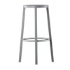 Plank - Blocco Barhocker - grau/edelstahl/H: 76cm