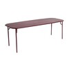 Petite Friture - Week-End Tisch 85x180cm - matt bordeaux RAL 3005/gekörnte Epoxidfarbe/H 75cm/für Innen- und Außenbereich geeignet