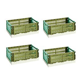 HAY - Colour Crate Mix Korb recycelt S 4er Set