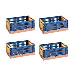 HAY - Colour Crate Mix Korb recycelt S 4er Set