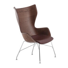 Kartell - K/Wood Sessel Leder