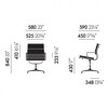 Vitra - EA 208 Soft Pad Eames Chair -Chaise de bureau - dessin au trait