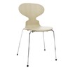 Fritz Hansen - De Mier - Stoel naturelfineer 46,5cm - beuken naturel/onderstel chroom/hout