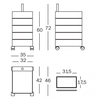 Magis - 360° Container 72 With Wheels - line drawing