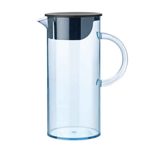 Stelton - EM Water Jug With Lid - blue/transparent/1.5L/WxH 18x22cm/Ø11cm