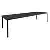 emu - Yard Aluminium Gartentisch ausziehbar - schwarz/pulverbeschichtet/LxBxH 160+55+55x97,5x74cm