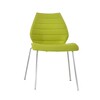 Kartell - Maui Soft Stuhl - giftgrün/Stoff Trevira/Gestell verchromter Stahl