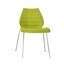 Kartell - Maui Soft Stuhl - giftgrün/Stoff Trevira/Gestell verchromter Stahl