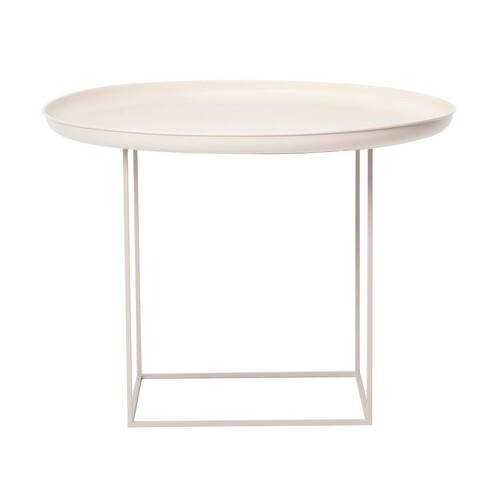 NORR 11 - Duke Medium - Table d'appoint Ø 70cm - antique blanc/table démontable/H: 39cm