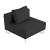 Softline - Lotus Sofa Center Element - anthracite/fabrics felt 610/WxHxD 98x82x98cm/incl. 1 cushion