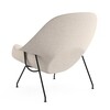 Knoll International - Womb Chair Relax - Fauteuil piètement noir - naturel/étoffe Cato Natural 50/piètement noir