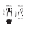 Vitra - Belleville Armchair Plastic Outdoor - line drawing