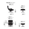 Vitra - Eames Lounge Chair - Fauteuil & voetenbank - Strichzeichnung