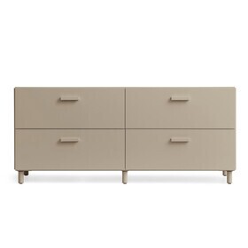 String - Relief Chest of Drawers Low with Legs 123x46.6cm