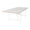 Richard Lampert - Eiermann 1 - Table châssis centré - blanc/châssis blanc/chêne/Set de Réglage Hauteur 3,5cm/180x90cm