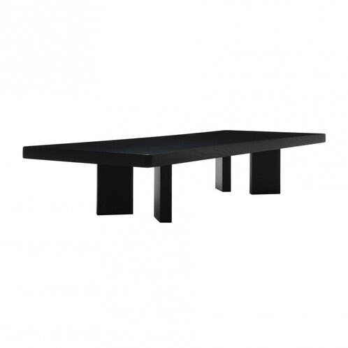 Cassina - 515 Plana Couchtisch - schwarz/matt lackiert/183x33x70cm