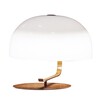 Oluce - Zanuso 275 - Lampe de table - blanc/châssis couleur noix