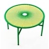 Moroso - Banjooli - Tafel - groen/panama/handgebreide/PVC pootgeleiders/h 72cm/Ø 96cm/frame staal gelakt
