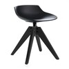 MDF Italia - Flow Stool Frame Oak 44cm - black/frame oak dark brown/matt/seat heigt 44 cm