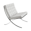 Knoll International - Barcelona Chair - creme/frame chrome/leather Andes Altiplanos