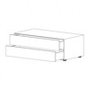 Piure - Nex Pur Box - Box à tiroir/commode 120x52.5cm - blanc/aggloméré laqué mat/sur pieds de glisser/2 trioirs