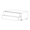 Piure - Nex Pur Box - Box à tiroir/commode 120x52.5cm - blanc/aggloméré laqué mat/sur pieds de glisser/2 trioirs