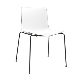Arper - Catifa 46 0251 -Chaise bicolore support noir