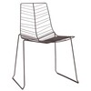 Arper - Leaf - Chaise empilable - mokka/acier/H x W x D: 82 x 60 x 57cm