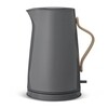 Stelton - Emma Wasserkocher 1.2 L - grau/buche/glänzend/LxBxH 26x20x25cm