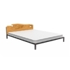 Zeus - Old Times Doppelbett 162x78x210cm - natur/massives Olivenholz/Gestell kupferschwarz/ohne Matratze/zerlegbar/jedes Teil ein Unikat