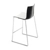Arper - Catifa 46 0474 Bar Stool Low Bicolour Frame Chrome - white/black/seat shell glossy/inside matt/frame chromed/seat height 64cm