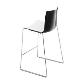 Arper - Catifa 46 0474-Tabouret bar bas bicol. chrome