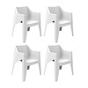 Vondom - Voxel Armchair 4 Piece Set - white/opaque/H x W: 80 x 63cm/for indoor and outdoor